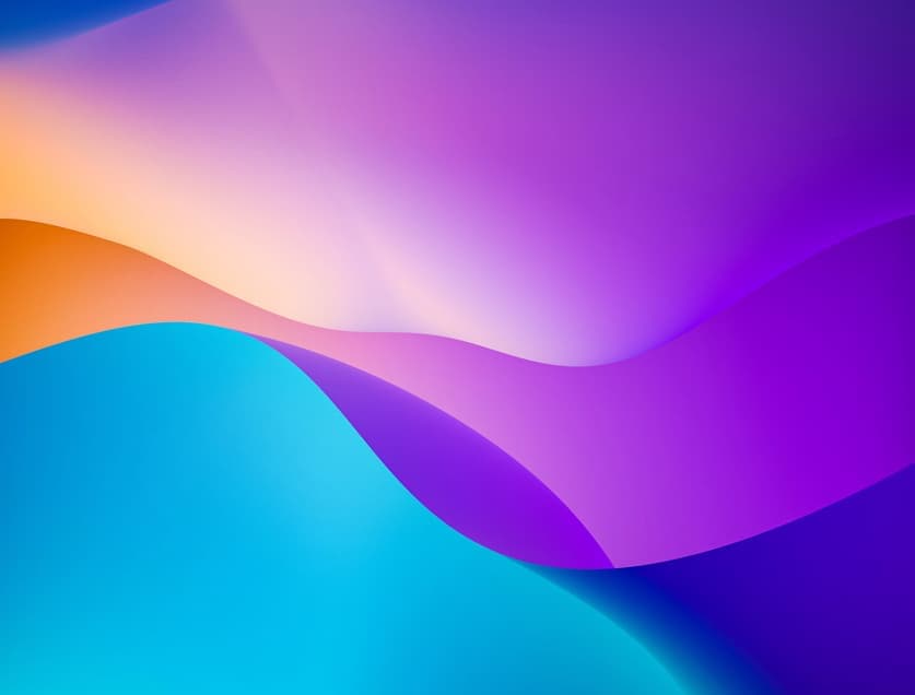 Abstracte golven in paars, blauw en oranje